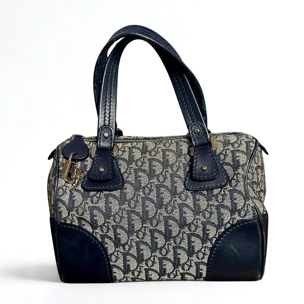 Vintage Dior Navy Bowler Bag
